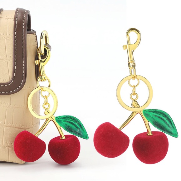 Accessories - Felt-Touch Cherry Keychain
